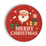 Merry Christmas Santa Pin Badge | Festive Holiday Edition