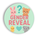 Gender Reveal Pin Badge | Cute Animal Edition