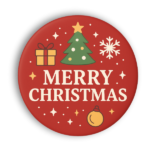 Merry Christmas Pin Badge | Holiday Celebration Edition
